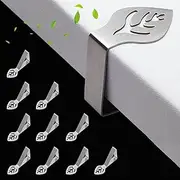 Table Cloth Holder Clips 10 Pack, Leaf Shape Picnic Tablecloth Clip Outdoor Large Heavy Duty Stainless Steel Decorative Cover Clamp Pin for Party Wedding Restaurant Camping Accessories