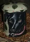 Custom Ceramic DOG TREAT Cookie Jar black labrador LAB any BREED large Unique