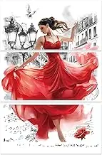 PLIGREAT 3 Sheets Lady Tango Rub on Transfers for Crafts and Furniture Retro Watercolor UV DTF Transfer Stickers for Wooden Dressers Ceramic Scrapbooking Decorative Rub on Decals, 30x15 cm