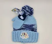 BLUEY Beanie Winter Hat and Gloves 2-Pcs Set ONE SIZE