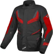 Macna Rancher waterproof Motorcycle Textile Jacket, black-red, Size XL for Men Black Red