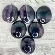 Rainbow Fluorite Palm Stone Crystal Worry Meditation YOU CHOOSE