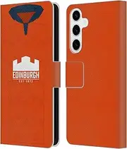 Head Case Designs Officially Licensed Edinburgh Rugby Away 2021/22 Crest Kit Leather Book Wallet Case Cover Compatible with Samsung Galaxy S24+ 5G