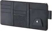 Universal Car Sun Visor Organizer Pouch Bag Muti-Function Pocket Card Storage Holder Black PU Leather auto Parts
