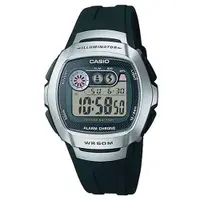 在飛比找蝦皮商城優惠-【CASIO】十年電力風潮酷炫電子錶-黑X銀框(W-210-