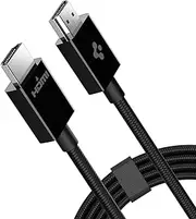 Spigen PowerArc 8K HDMI Cable 6.6ft 48Gbps Ultra High Speed HDMI 2.1 Certified 8K 60Hz 4K 120Hz Dynamic HDR eARC Dolby Vision HDMI Compatible with MacBook Pro Apple Roku Fire Samsung TV Xbox - Black