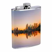 Sydney Australia D1 Flask 8oz Stainless Steel Hip Drinking Whiskey