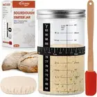 40Oz/1200Ml Sourdough Starter Kit – Extra Thermometer Strips and Breathable Cove