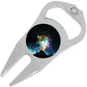 Night Sky Northern Lights Golf Ball Marker Divot Repair Tool Bottle Opener