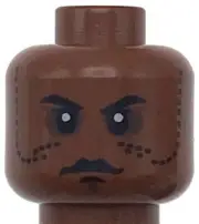 Lego New Reddish Brown Minifigure Head Alien with Black Mouth Dots on Cheek