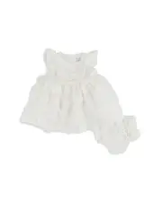 Miniclasix Girls' Floral Lace Dress & Matching Bloomers Set - Baby