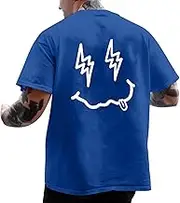 Guard Sleeve and Summer Trend Young Large Size Back Pattern Printing Short Sleeve T Shirt Top Plain Long Sleeve Men