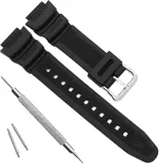 Waterproof Natural Resin Replacement Watch Band For Casio Aq- S800w Sgw-300h Mrw-200h Ae-1200 W-800h W-735h black