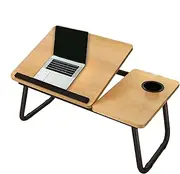 Folding Laptop Table - Portable Bed Desk Tray, Adjustable Bed Tray, Portable Lap Desk, Adjustable Bed Laptop Drawing Table for Work, Writing, Eating