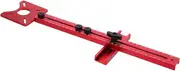 DOITOOL 1 Set Milling Slot Bracket Milling Flip Board Milling Router Guide Router Tool Milling Groove Bracket Router Circle Cutting Guide Router Jigs for Woodworking Red Aluminum Alloy