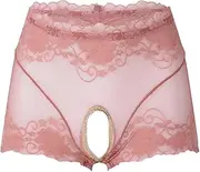[GRRKDFQ] Women's Erotic, Chemises & Negligees Floral Lace Crotchless Panties See-Through Underwear,As Shown,XL