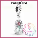 DORA SHOP❤ PANDORA潘朵拉 迪士尼美女與野獸魔法玫瑰吊飾 簡約 輕奢 氣質790024C01