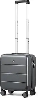 [Hanke] 16 Inch Underseat Carry On Luggage Suitcase with Spinner Wheels Hard Shell Suitcases Mini Small Carry On Bag for Airline Approved TSA Luggage Lightweight Travel Suit Case Women Men(Graphite Grey)