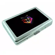 Rainbow Wolf Em4 Silver Metal Cigarette Case RFID Protection Wallet