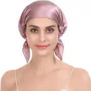 100% Mulberry Silk Night Sleeping Cap X-Large Size for Thick and Long Hair Bonne