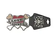Lucky 13 Belt Buckle Love Sucks Text New Original Officially Licensed Men Women