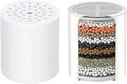 Molgoc Replacement Filter for Showerhead,Compatible with ‎New Wave Enviro Showerhead,Multi Stage Shower Filtration Systems for Hard Water,Reduces Chlorine,Fluoride and Harmful Substance.(2Pack)