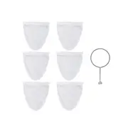 6 Milk Tea Filter Bags Ultrafine Mesh Filter Bags Tea Bags With Stainless Steel Handles Filter Coff