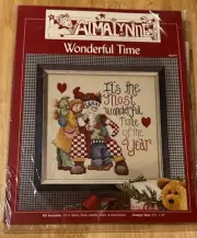 NISP Christmas Cross Stitch Kit Alma Lynne Wonderful Time 9 2/3”x 10”