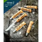 Opinel engraved knives collection traditional activity in the Alps