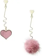 [LIFKOME] 1pair Heart Shape Pendant Earrings Cute Tassel Dangle Ear Drops for Women Elegant Jewelry for Daily Wear Unique Fashion Accessories