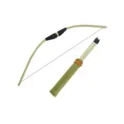 Children Outdoors Shooting Bows and Arrows with Arrow Box Bow and Arrow 1 Set
