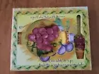 NIB Two Piece Cake Set with Server - 10.5 inches - Grape Pattern