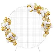 Round Arch Mesh Backdrop Flower Display Stand Frame Wedding Party