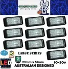 10 LARGE SERIES WHITE LED MARKER LIGHTS LAMPS M/Volt 10-30v ADR 5yr Warranty