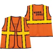 Construction Workmans Builder Costume One (1) Vest Kids Childs Size 5-10yrs