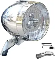 Bicycles Lights 3 - Bicycles Front Light | Retro 3LED Front Light | Bikes Front Light | 3 Headlight with Bracket | Rechargeable Electric Scooter Light Vintage Night Riding for Night