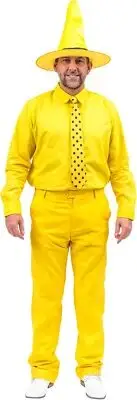 Curious Monkey Man in The Yellow Hat Halloween Costume Cosplay Set