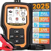 ANCEL AD410 Pro 2 in 1 OBD2 Scanner & Battery Tester, OBD2 Scanner Diagnostic Tool for Car Check Engine Code Reader Scan Tool & 6V 12V 100-2000 CCA Battery Charging Cranking Test EVAP Live Data