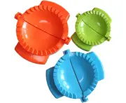 Kitchen Jumbo Dumpling Press, Dumpling Press For Making Pot Stickers, Pastries, Pierogies, Set Of 3, Green/Orange/Blue