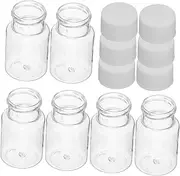 6pcs Clear Plastic Vials for Medication Storage Portable Liquid Containers Durable Plastic Sample Bottles for Home Travel and Office Use