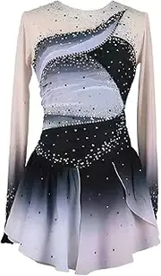 [Zagitova] Figure Skating Dress for Women, Gradient Ice Skating Costumes for Competition Acrobatic Costumes