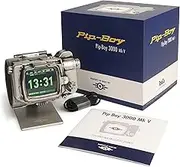 Fallout Pip-Boy: Life Size Wearable Cosplay Die-cast Replica-Memory Foam Cuff features LCD Screen w 45 Animations, FM Radio, Alarm Clock, & Stand-Officially Licensed Gift Collectible By Amazon Studios