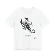 Black Scorpio Horoscope Zodiac Sign for White T-Shirt Design