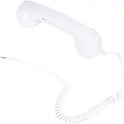 SEWACC Retro Telephone Handset with Adjustable Tone Radiation Cell Phone Receiver for Devices Design Compatible with Smartphones White