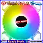 LF# COOLMOON 12cm 12V Cooling Fan PWM ARGB AURA Radiator for Desktop Chassis CPU
