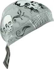 Zan Headgear Flydanna Voodoo Child, bandana , color: Grey/White/Black , size: One Size