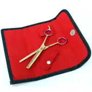 Stainless Steel Professional Hair Thinning Cutting Razor Edge Scissors Gold 6.5"