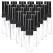 20 Pcs 3ml Glass Mini Perfume Sample Bottle Empty Mini Spray Bottle, Black