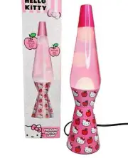 Sanrio Hello Kitty 16" Lava Motion Volcano Lamp, Pink Wax in Pink Liquid -NEW