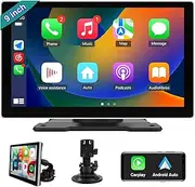 Portable Wireless CarPlay Android Auto AirPlay AutoLink 9 inch Car Radio Screen Bluetooth Music GPS Navigation
